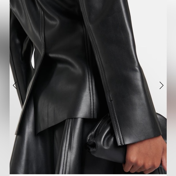 Norma Kamali Black Faux Leather Blazer - Picture 4 of 4